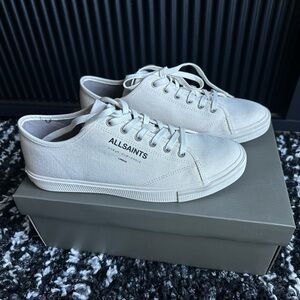 AllSaints Underground Low Top Canvas Sneaker Size 10